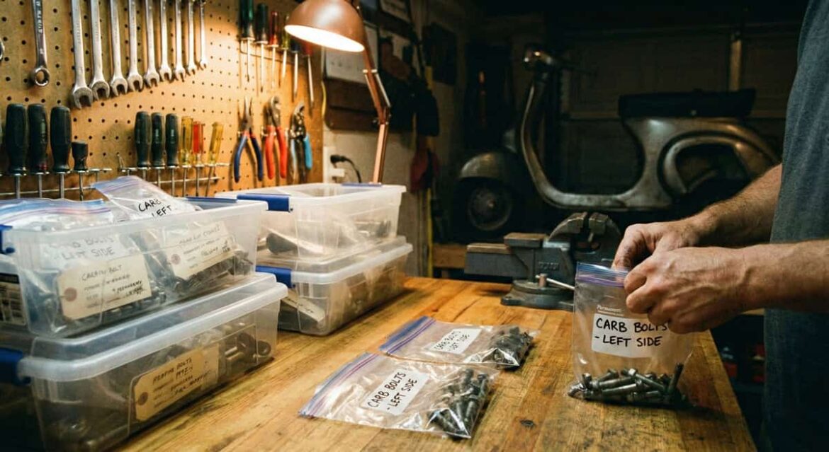 garage per restauro moto