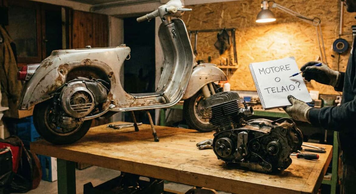 motore o telaio per iniziare restauro moto